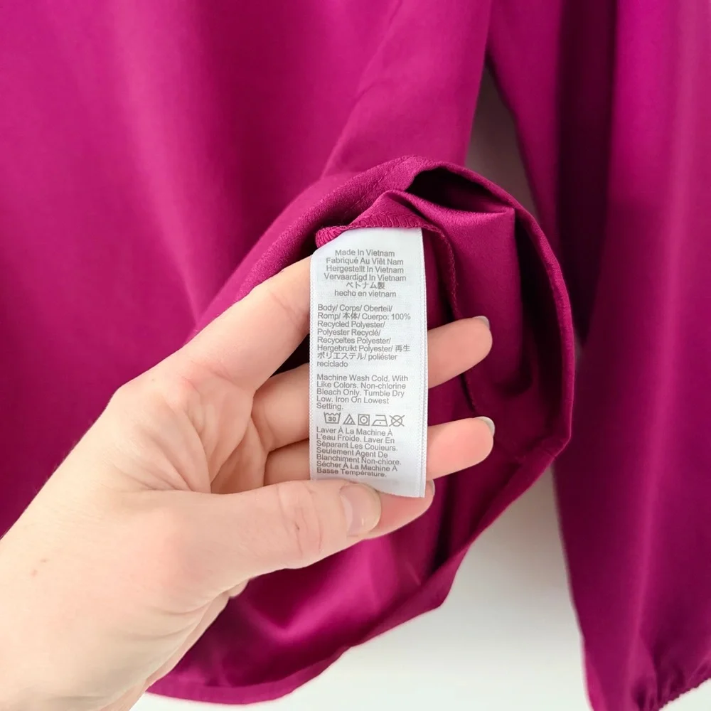 J. Crew Pink Keyhole Blouse